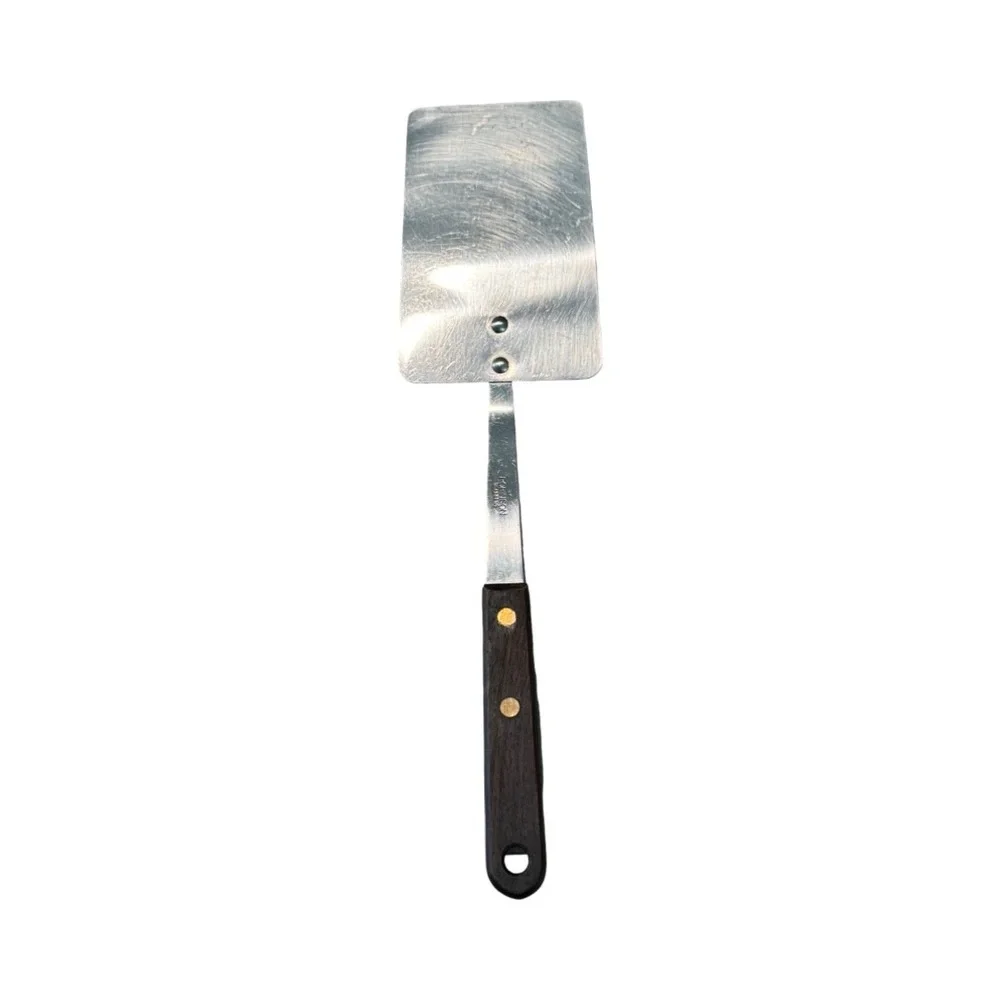 Vintage Robinson Stainless Steel Spatula‎ Metal Turner Wood Handle Kitchen